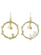Shein Gold Color Big Circle Pendant Earrings For Women