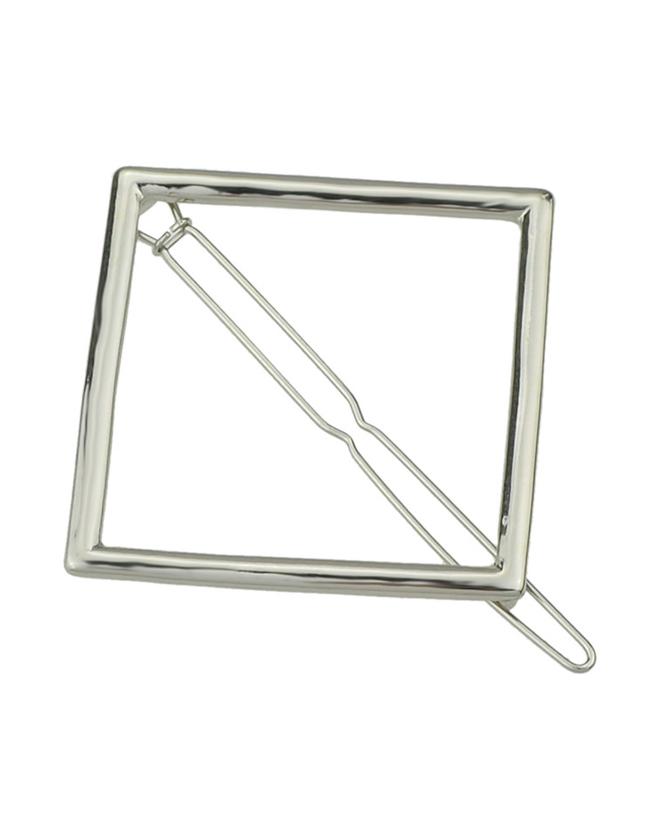 Shein Silver Plated Geometric Hair Clip