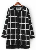 Rosewe Enchanting Plaid Print Long Sleeve Cardigans For Woman