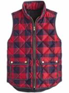 Shein Pockets Plaid Quilted Vest