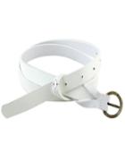 Shein White Long Thin Pu Leather Waist Belt