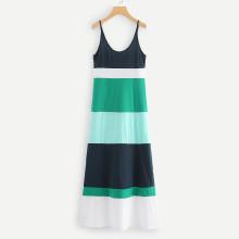 Shein Contrast Striped Colorblock Cami Dress