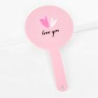 Shein Letter Print Makeup Mirror With Handle