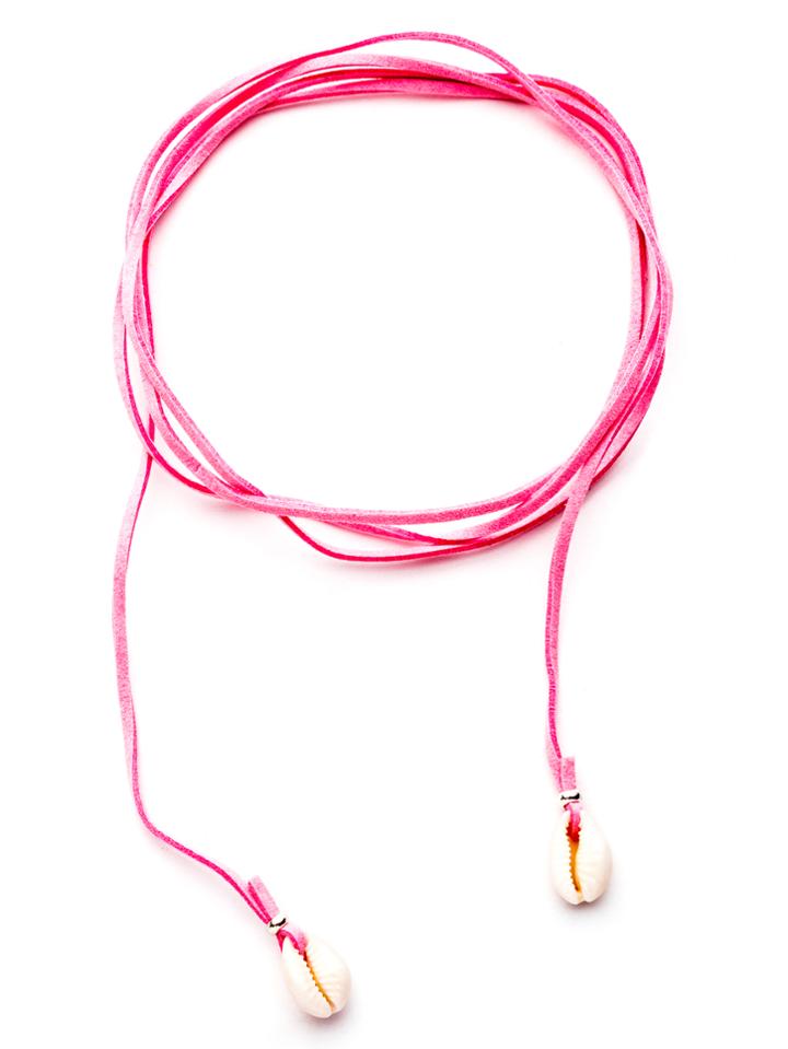 Shein Pink Cowrie Shell Wrap Choker Necklace