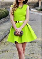 Rosewe Fine Quality Open Back Sleeveless A Line Dress