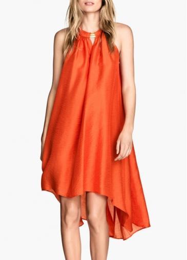 Rosewe Modern Round Neck Off The Shoulder High Low Dress