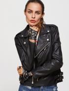 Shein Black Fingerless Rivet And Chain Embellished Stage Gloves
