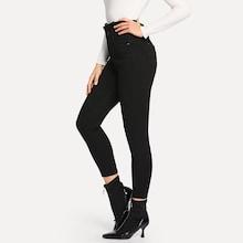 Shein Frill Trim Skinny Jeans