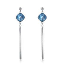 Shein Chain Tassel 925 Sterling Silver Drop Earrings
