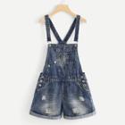 Shein Ripped Pocket Front Denim Overalls