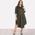 Shein Plus Dual Pocket Hooded Dress