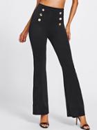 Shein Double Breasted High Waist Pants