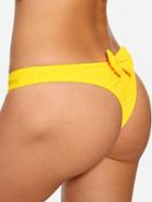 Shein Bow Back Low-rise Bikini Bottom - Yellow