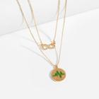 Shein Infinity & Round Pendant Layered Chain Necklace