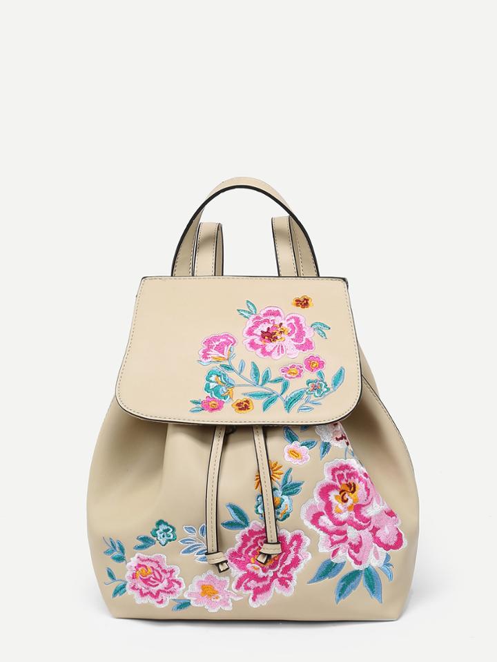 Shein Flower Pattern Pu Backpack