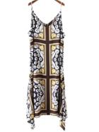 Shein Multicolor Flowers Print Spaghetti Strap Midi Dress