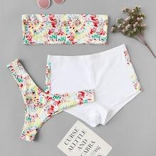 Shein Plus Tie Dye Bikini Set With Shorts 3pack