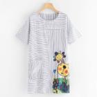 Shein Cartoon Print Stripe Dress