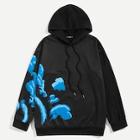Shein Men Drawstring Print Hoodie
