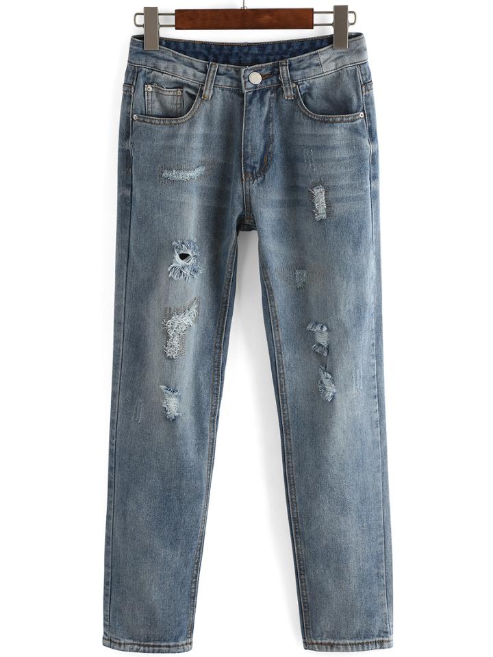 Shein Distressed Boyfriend Jeans Pants