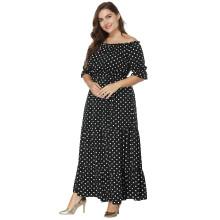 Shein Plus Off Shoulder Polka Dot Dress