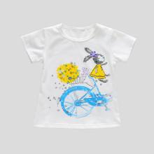 Shein Girls Rabbit Print Tee
