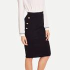 Shein Button Detail Ribbed Knit Bodycon Skirt