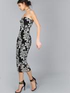 Shein Floral Print Bandeau Dress