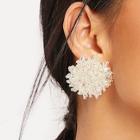 Shein Crystal Flower Shaped Stud Earrings