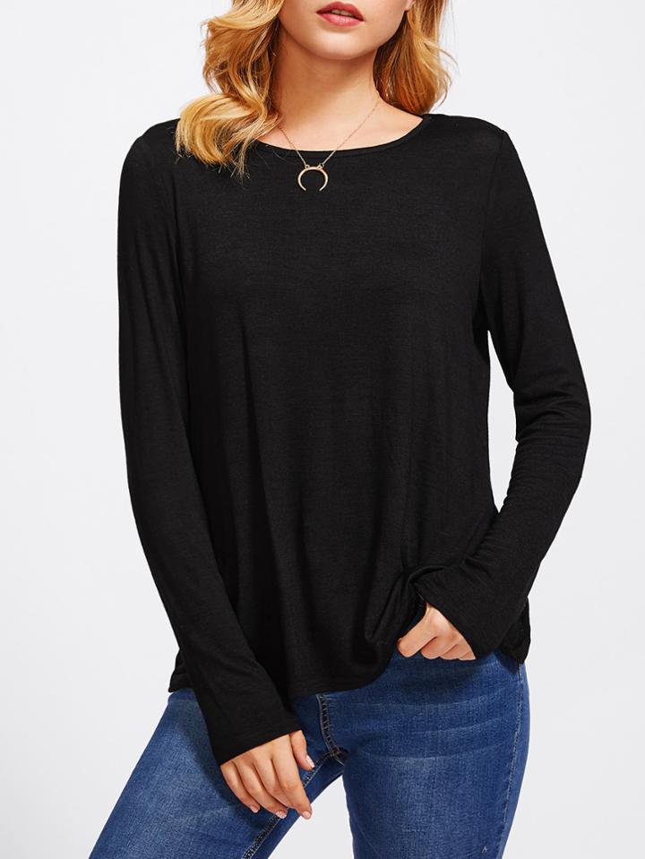 Shein Overlap Back Boxy Tee