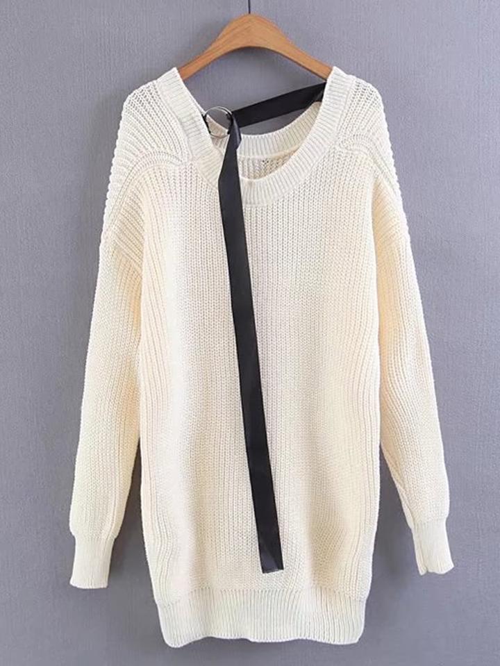 Shein Contrast Strap Long Jumper