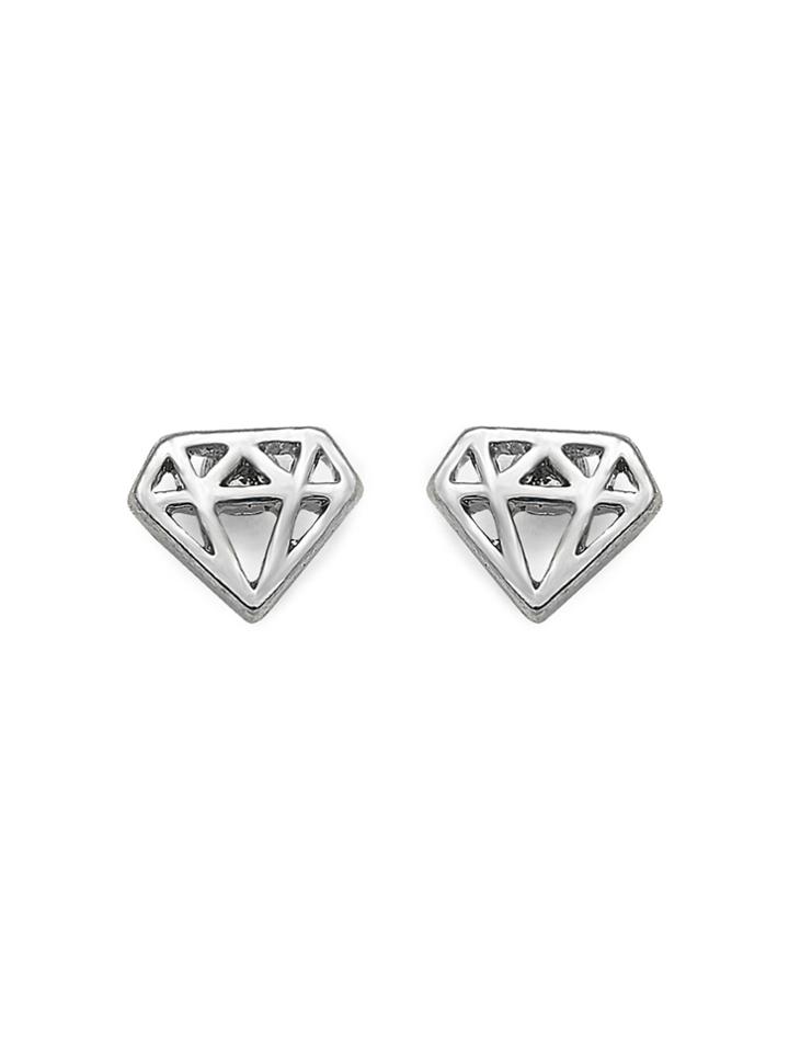 Shein Hollow Diamond Shaped Stud Earrings