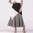 Shein Color Block Ruffle Skirt