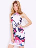 Shein Multicolour Sleeveless Patterns Floral Print Dress