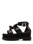 Shein Black Peep Toe Platform Fringe Sandals