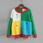 Shein Color Block Ripped Jumper