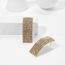 Shein Rhinestone Bar Shaped Stud Earrings