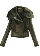 Rosewe Charming Turndown Collar Long Sleeve Army Green Jacket