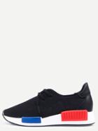 Shein Round Toe Lace-up Thick-soled Mesh Sneakers