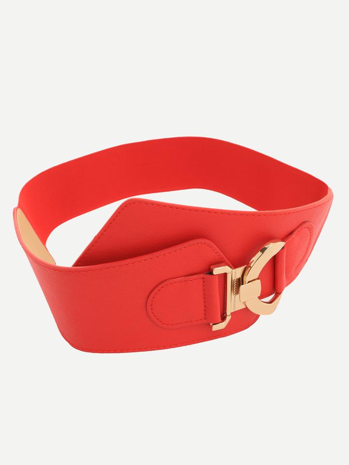 Shein Red Interlock Wide Belt