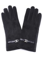 Shein Black Bow Detail Knitted Gloves