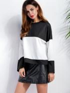 Shein Color Block Split Cuff T-shirt