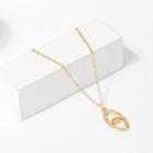 Shein Open Oval Pendant Necklace