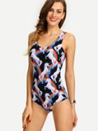 Shein Multicolor Unicorn Print One-piece Swimwear