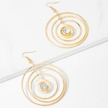 Shein Layered Circle Hoop Drop Earrings