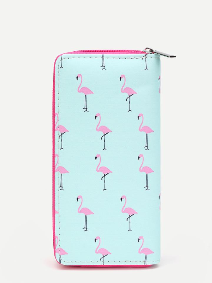 Shein Flamingo Print Pu Wallet