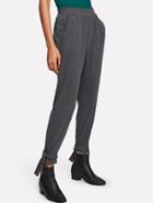 Shein Tie Hem Heather Knit Sweatpants