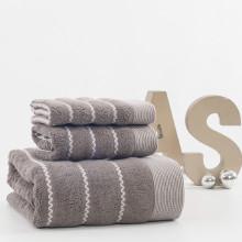 Shein Zigzag Cotton Bath Towel Set 3pcs