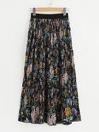 Shein Floral Print Pleated Skirt