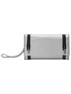 Shein Silver Decorative Zipper Adjustable Strap Clutch Bag